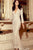 Sherri Hill - 53160 Bead-Fringed Long Sheath Dress In Neutral and Silver