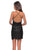 La Femme - 28228 V-Neck Sequined Short Dress In Black