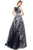 Jovani - 2399 Embroidered Scoop Neck Ballgown In Blue