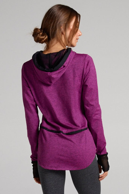 Veronica Hooded Pullover in Heather Dye