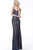 Jovani - JVN66960 Embellished V-neck Trumpet Dress In Blue