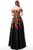 Jovani - 64271 Off-Shoulder Printed Ball Gown In Black and Multi