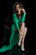 Jovani - 3058 Crystal Studded Plunging Neckline Jersey Prom Dress In Green