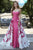 Janique W1376 Congregated A-line Open Overlay Gown in Pink