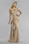 Janique W1674 - Splendid Strapless Assymetrical Peplum Mermaid Gown In Neutral