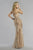 Janique W1674 - Splendid Strapless Assymetrical Peplum Mermaid Gown In Neutral