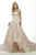 Janique W1677 Sweetheart High-Low Long Ball Gown With Lace Appliques in Pink