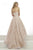 Janique W1677 Sweetheart High-Low Long Ball Gown With Lace Appliques in Pink