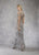 Janique - W1683 Embellished Illusion Bateau Fringe Sheath Gown In Silver