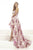 Janique W1688 - Lovely Strapless Hi-Lo Floral Dress In Pink and  Floral