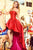 Janique  W1689 Strapless Straight Across Neckline Hi-Lo BallGown  In Red and  Pink