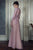 Long-Sleeved Illusion Evening Gown with Lace Appliques W1695