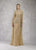 Janique - Crystal Embellished Caped Evening Gown W17010 In Gold