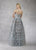 Janique - W2062 Floral Embroidered Sweetheart Gown with Overskirt In Blue and Neutral