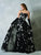 Janique - W2070 Strapless Sweetheart Ballgown In Black and White