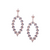 Tresor Collection - Rainbow Moonstone & Blue Sapphire Earrings in 18K Gold
