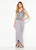 Cameron Blake - 219678W Embroidered V-neck High Low Dress In Gray