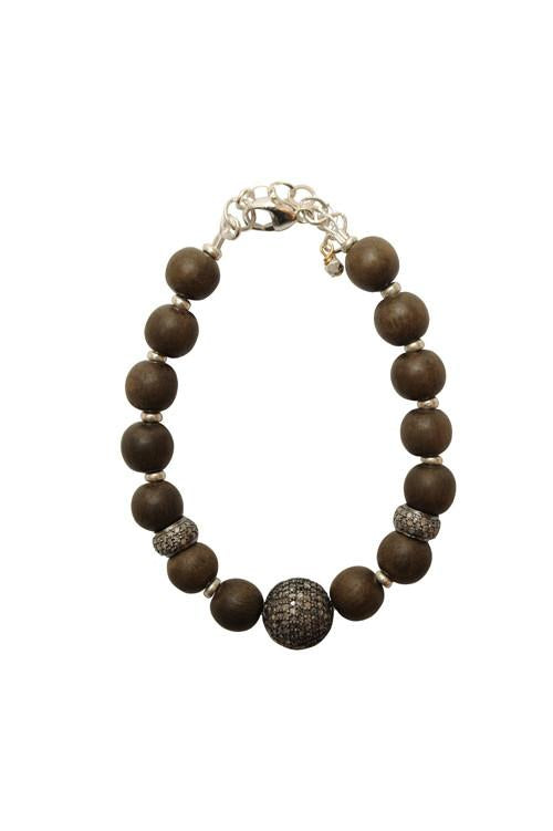 Black Diamond Bead Bracelet