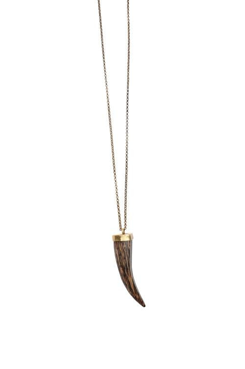 Wood Tusk Necklace