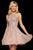 Sherri Hill - 53100 Beaded Lace Appliqued Short Dress In Pink