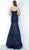 Jovani - 62939 Sequined Scoop Neck Trumpet Dress In Blue