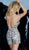 Jovani - 62106 Embellished Deep V-neck Romper In Neutral and Multi-Color