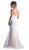Cinderella Divine - KC1759 Beaded Lace Sweetheart Trumpet Dress In White