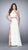 La Femme - Alluring Sleeveless High Neck Two-piece Dress 23984 in White