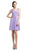 Cinderella Divine - 3832 Wide Strap keyhole Back Ruched Cocktail Dress In Purple