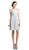 Cinderella Divine - 3832 Wide Strap keyhole Back Ruched Cocktail Dress In Silver