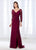 Cameron Blake - 118672 Quarter Sleeve Front Twist Chiffon Evening Gown In Red