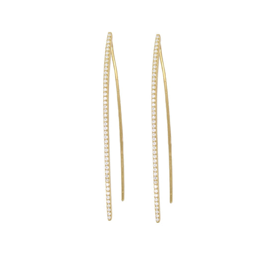 Wishbone Pave Earrings