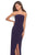 La Femme - 28204 Strapless Jersey Sheath Dress With Slit In Purple