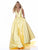 Sherri Hill - 51856 Sleeveless V Neck Mikado Ballgown In Yellow