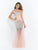 Blush - X233 Crystal Embellished One Shoulder Evening Dress In Pink