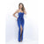 Blush - X410 Strapless Sequined Sweetheart Sheath Dress In Blue