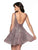 Blush by Alexia Designs - 11809 Sequined Scoop Cocktail Dress In Purple and Red