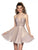 Blush by Alexia Designs - 11819 Strappy Ruched A-Line Cocktail Dress In Pink