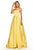 Sherri Hill - 52457 Scoop Strappy Bandeau A Line Dress In Yellow