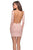 La Femme - 28192 Long Sleeve Backless Faux Wrap Dress In Pink