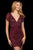 Sherri Hill - 53035 Beaded V-Neck Sheath Short Dress In Red