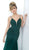 Jovani - 62987 Beaded Deep V-neck Trumpet Dress In Green
