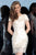 Jovani - 1945 Embellished Lace Bateau Sheath Dress In Neutral