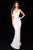 Sherri Hill - 51750 Beaded Deep V-neck Fitted Dress In Neutral and White