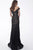 Jovani - 51996 Embroidered Off-Shoulder Sheath Dress In Black and Neutral