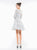 Colors Dress - 2193 Sequined Deep V-neck A-line Dress in Silver