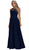 Jeweled Lace Bodice Chiffon A-Line Evening Gown
