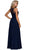 Jeweled Lace Bodice Chiffon A-Line Evening Gown