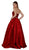 Nox Anabel - Y154 Strapless Pleated A-Line Evening Gown