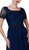 Nox Anabel - Y514 Lace Applique Short Sleeve Top Chiffon Dress